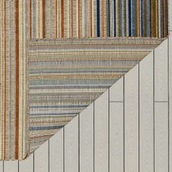 Kirklands Home Linear Seaside Outdoor Area Rug, 6x9 Multi Discount