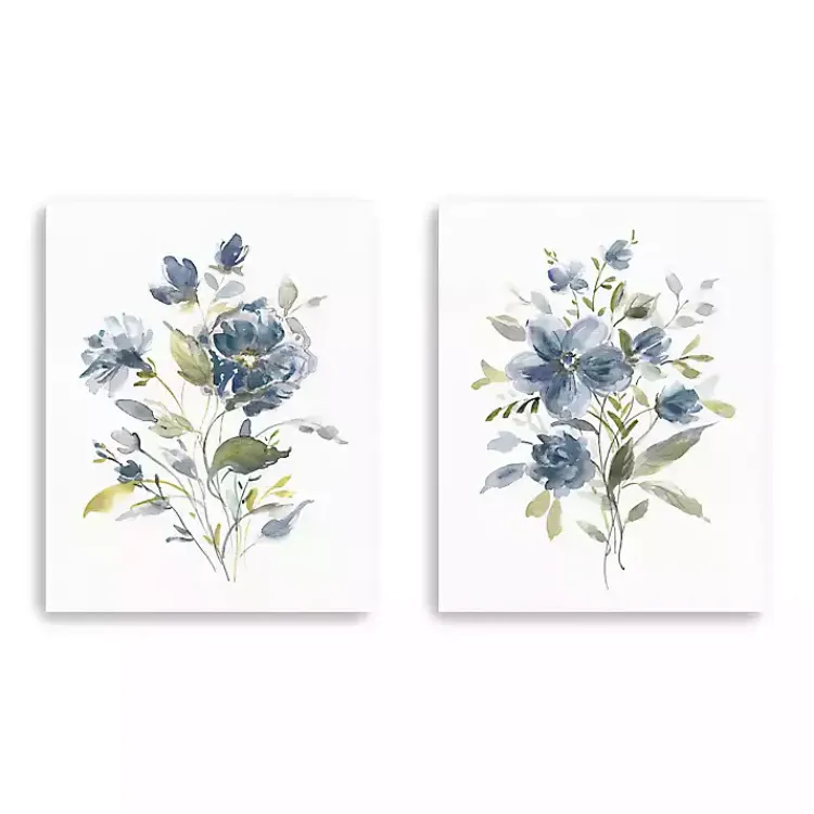 Kirklands Home Linen Botanical Navy 2-pc. Canvas Art Prints Best