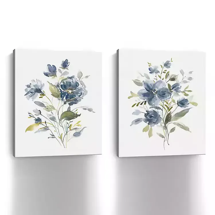 Kirklands Home Linen Botanical Navy 2-pc. Canvas Art Prints Best