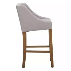 Kirklands Home Linen Castaic Barstool Tan New