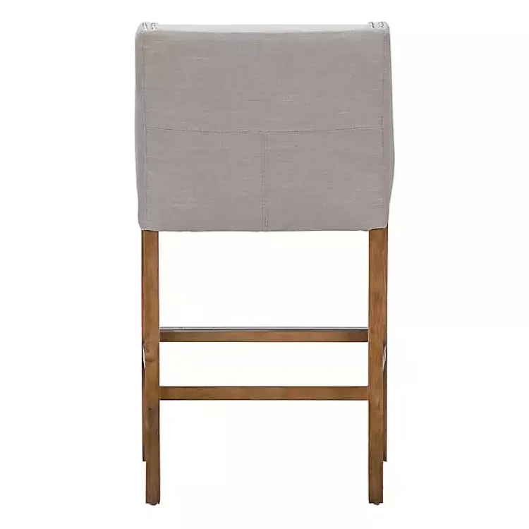 Kirklands Home Linen Castaic Barstool Tan New