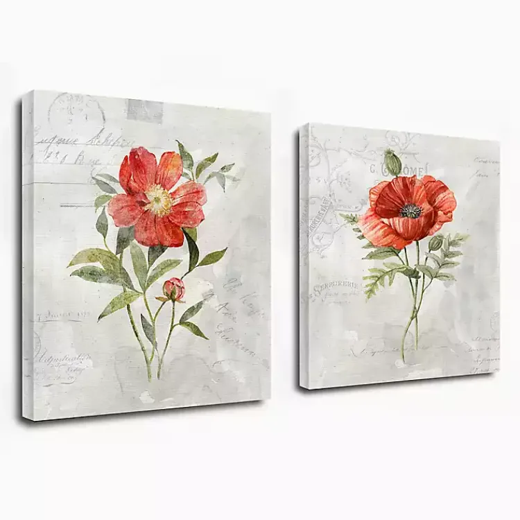 Kirklands Home Linen Peony Giclee Canvas Art Prints, Set of 2 Hot