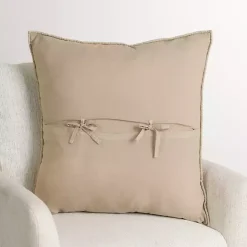 Pillows>Kirklands Home Linen Quilted Santa Monica Pillow Tan