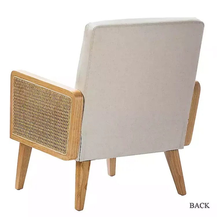 Kirklands Home Linen Upholstered Accent Chair Ivory Best