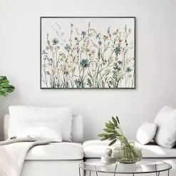 Kirklands Home Little Blue Flowers Framed Canvas Art Print Hot
