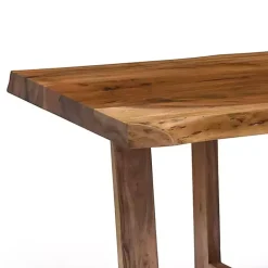 Kirklands Home Live Edge Coffee Table with Crossed Legs, 42 in. Tan Clearance