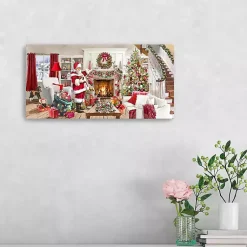 Christmas Art & Wall Decor>Kirklands Home Living Room at Christmas Canvas Art Print