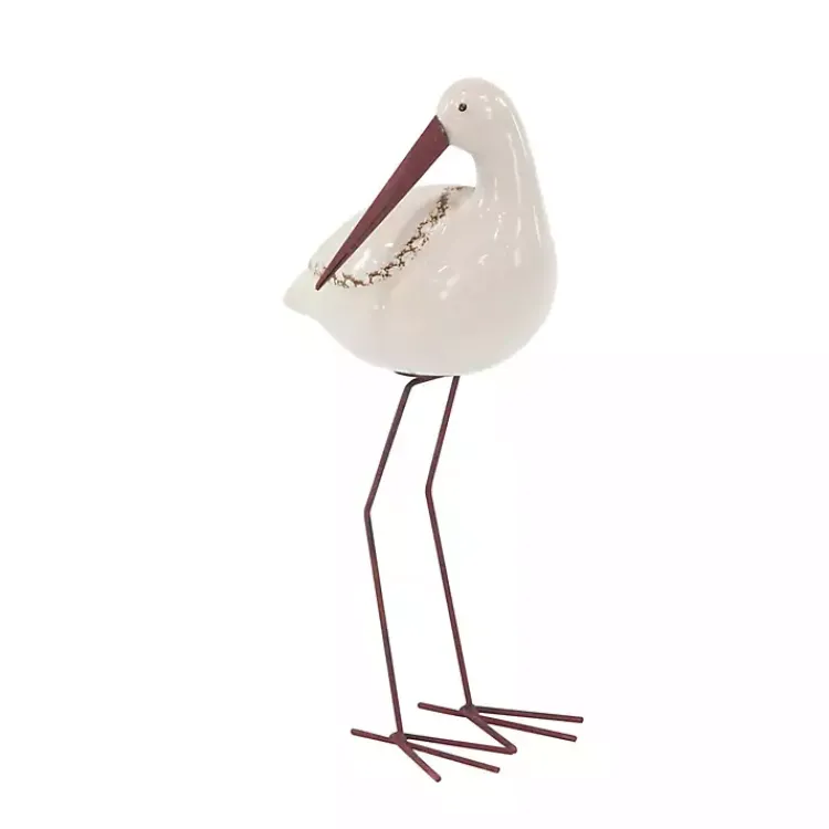Statues & Figurines>Kirklands Home Long Beak Stoneware Bird Figurines, Set of 3 White