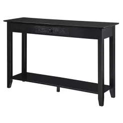 Kirklands Home Long Single Drawer Console Table Black Clearance