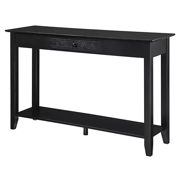 Kirklands Home Long Single Drawer Console Table Black Clearance