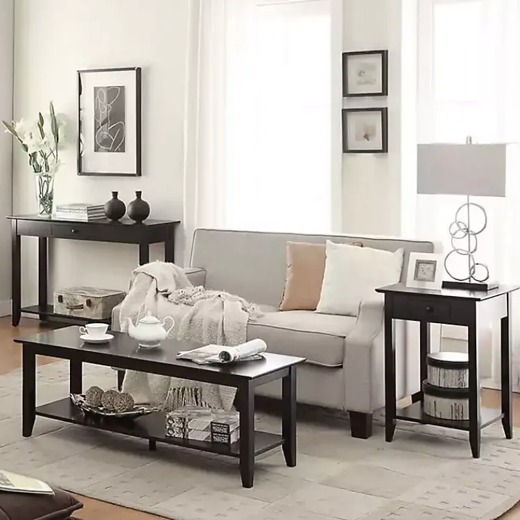 Kirklands Home Long Single Drawer Console Table Black Clearance