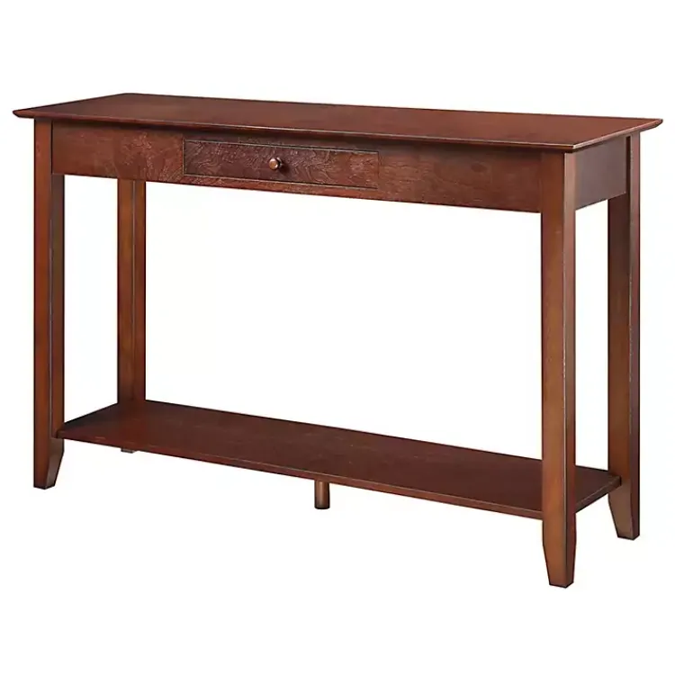 Kirklands Home Long Single Drawer Console Table Brown