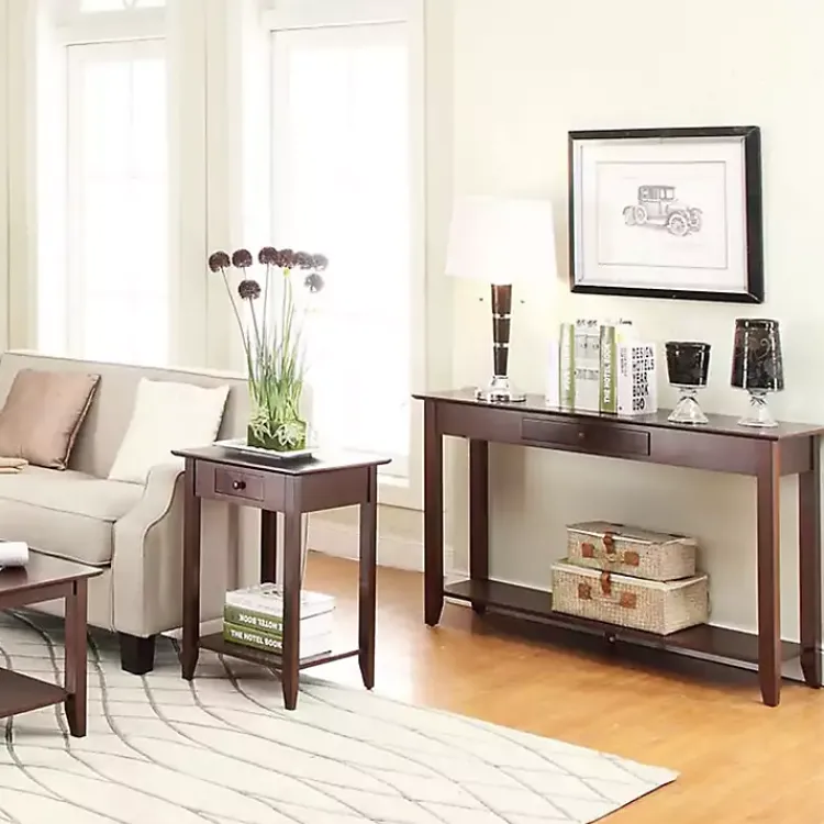 Kirklands Home Long Single Drawer Console Table Brown