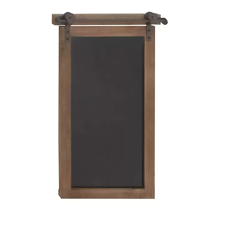 Kirklands Home Long Wood and Metal Frame Chalkboard New