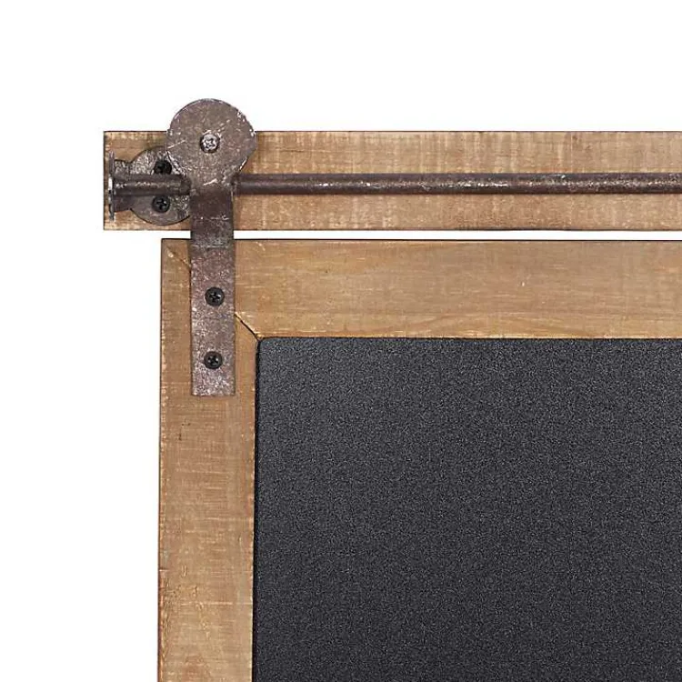 Kirklands Home Long Wood and Metal Frame Chalkboard New