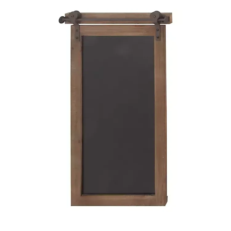 Kirklands Home Long Wood and Metal Frame Chalkboard New