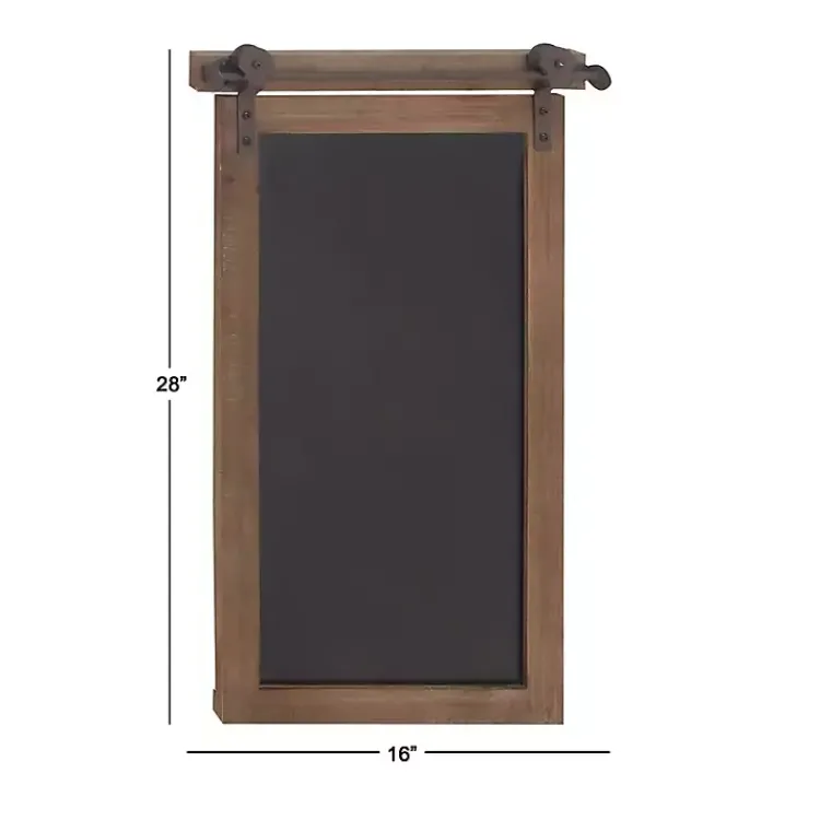 Kirklands Home Long Wood and Metal Frame Chalkboard New