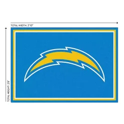 Kirklands Home Los Angeles Chargers Area Rug, 3x4 Blue