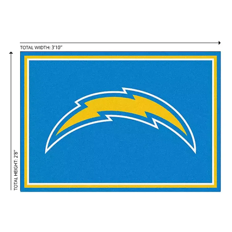 Kirklands Home Los Angeles Chargers Area Rug, 3x4 Blue