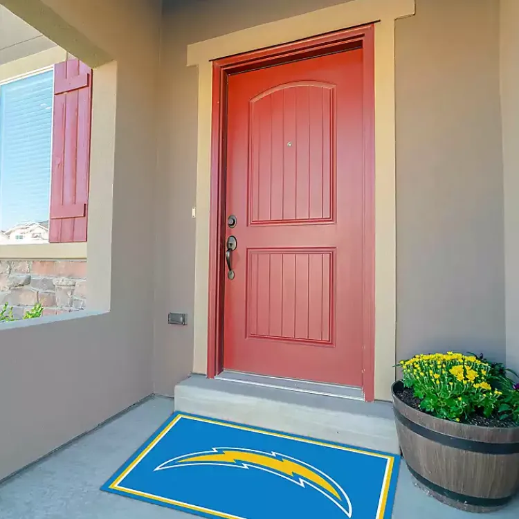 Kirklands Home Los Angeles Chargers Area Rug, 3x4 Blue