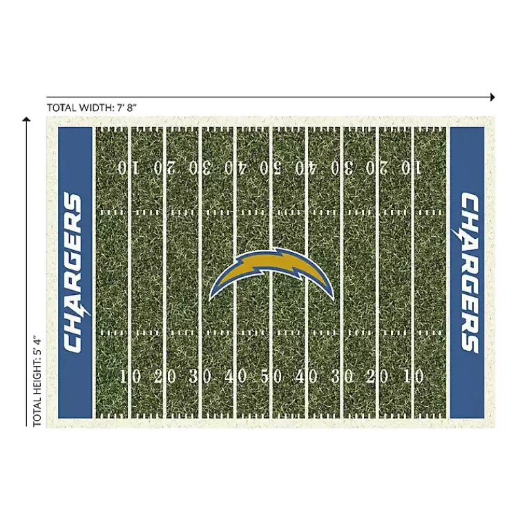 Kirklands Home Los Angeles Chargers Home Field Area Rug, 6x8 Outlet