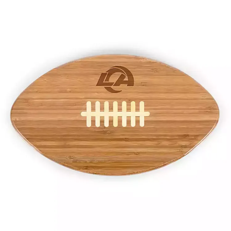 Kirklands Home Los Angeles Rams Bamboo Football Cutting Board Tan Outlet