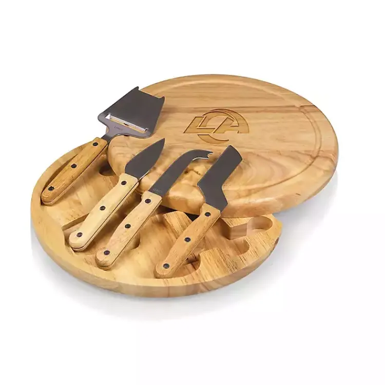 Kirklands Home Los Angeles Rams Cheese Board and Tool Set Tan New