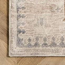 Kirklands Home Lottie Cream Vintage Washable Area Rug, 8x10 Ivory Outlet
