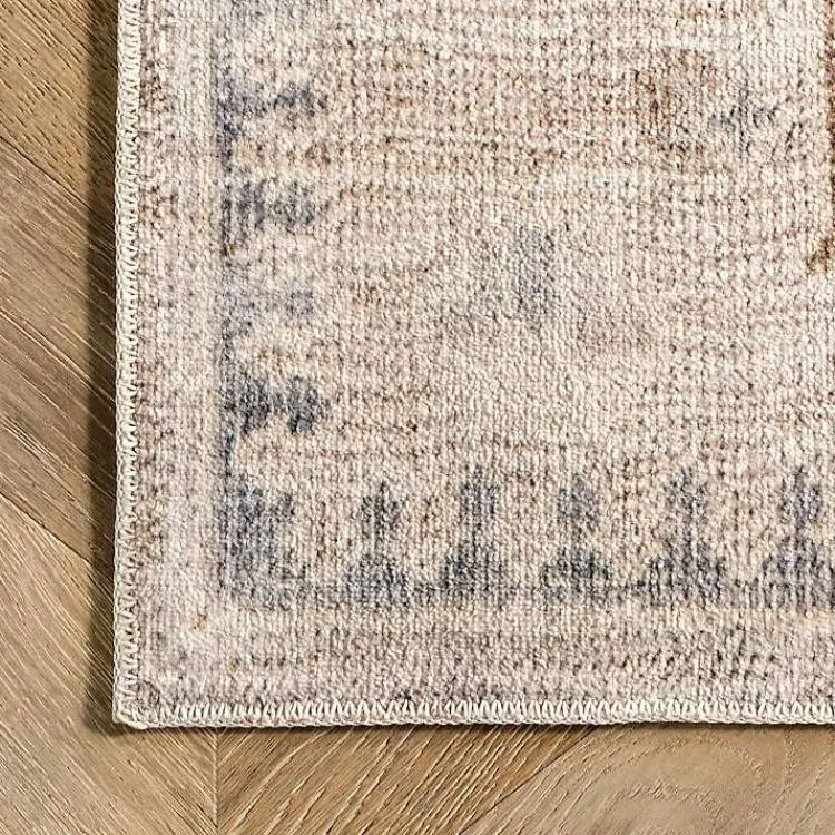 Kirklands Home Lottie Cream Vintage Washable Area Rug, 8x10 Ivory Outlet