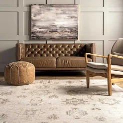 Kirklands Home Lottie Cream Vintage Washable Area Rug, 8x10 Ivory Outlet
