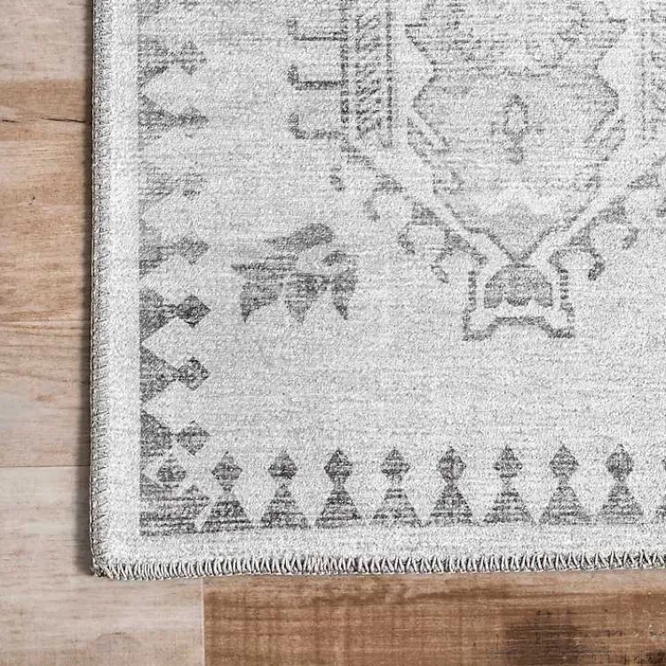 Kirklands Home Lottie Vintage Washable Area Rug, 8x10 Gray Clearance
