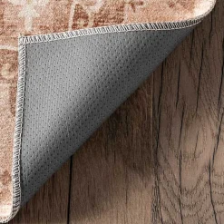 Kirklands Home Lottie Peach Vintage Washable Area Rug, 5x8 Orange Clearance
