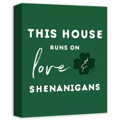 St Patricks Day Decorations>Kirklands Home Love & Shenanigans Canvas Art Print
