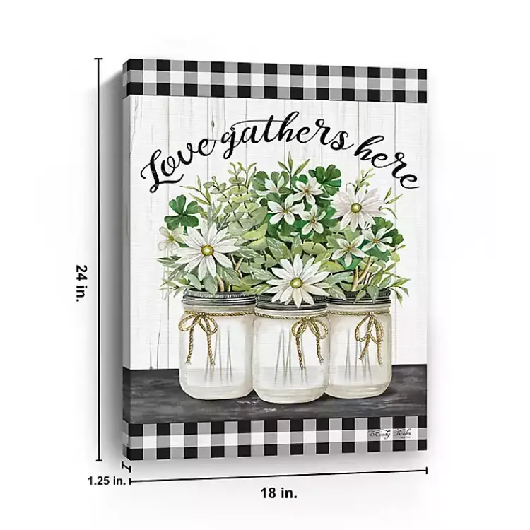 Kirklands Home Love Gathers Here Giclee Canvas Art Print Sale