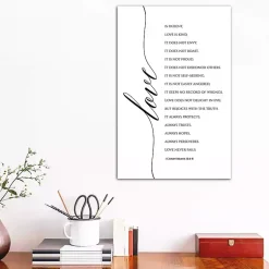Kirklands Home Love is Corinthians 13:4-8 Canvas Art Print Best