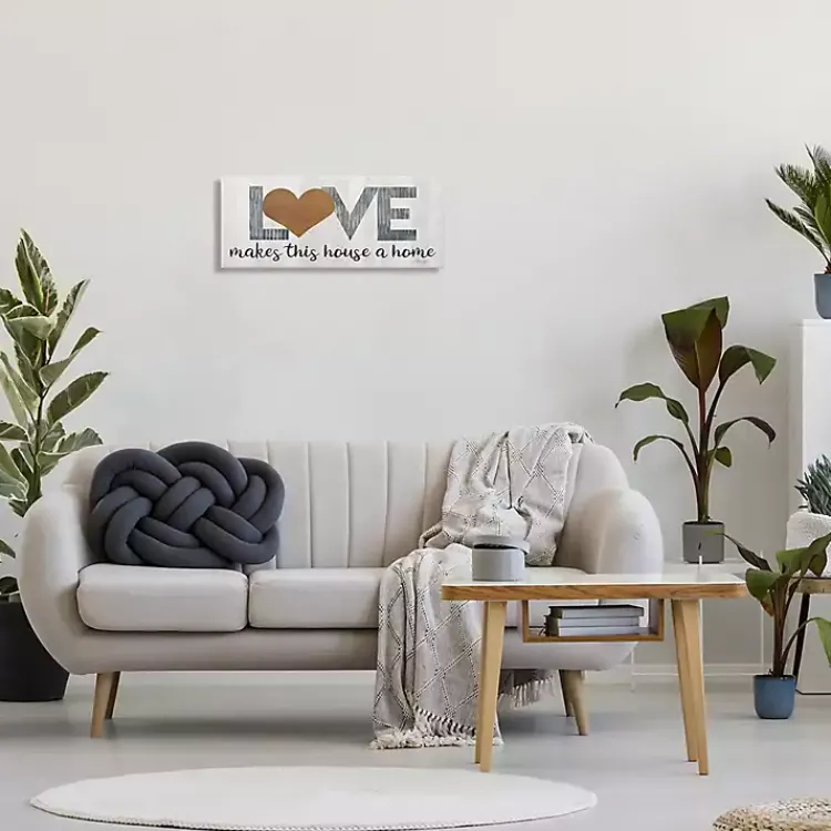 Kirklands Home Love Makes this House a Home Canvas Wall Plaque