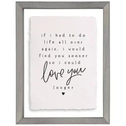 Kirklands Home Love You Longer Framed Wall Plaque Clearance
