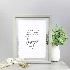 Kirklands Home Love You Longer Framed Wall Plaque Clearance