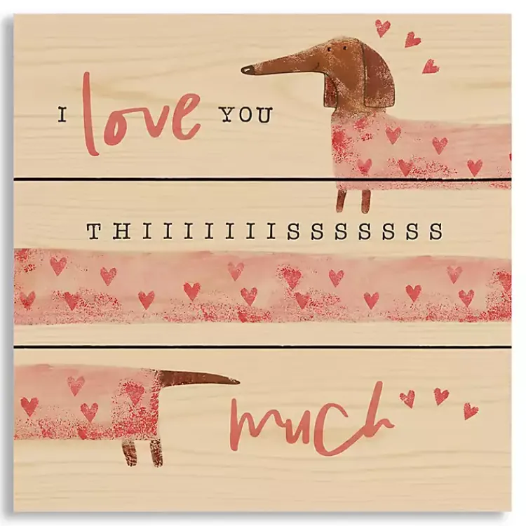 Valentines Day Decorations>Kirklands Home Love You This Much Wood Wall Plaque