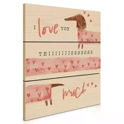 Valentines Day Decorations>Kirklands Home Love You This Much Wood Wall Plaque