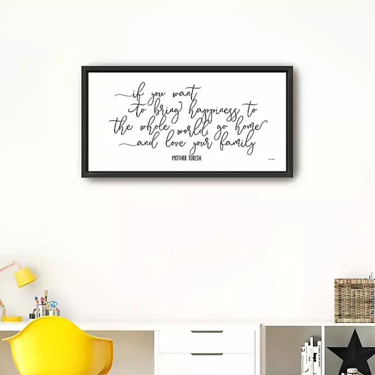 Kirklands Home Love Your Family Framed Giclee Canvas Art Print