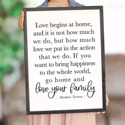 Kirklands Home Love Your Family Framed Wall Plaque Discount