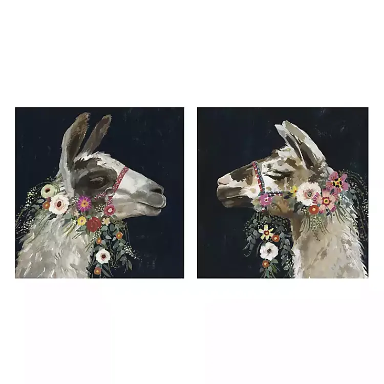Kirklands Home Lovely Llama Canvas Art Prints, Set of 2 Multi Best