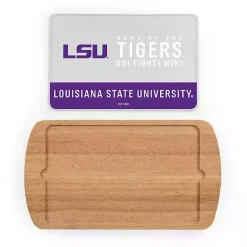 Kirklands Home LSU Tigers Wood and Glass Serving Board Hot