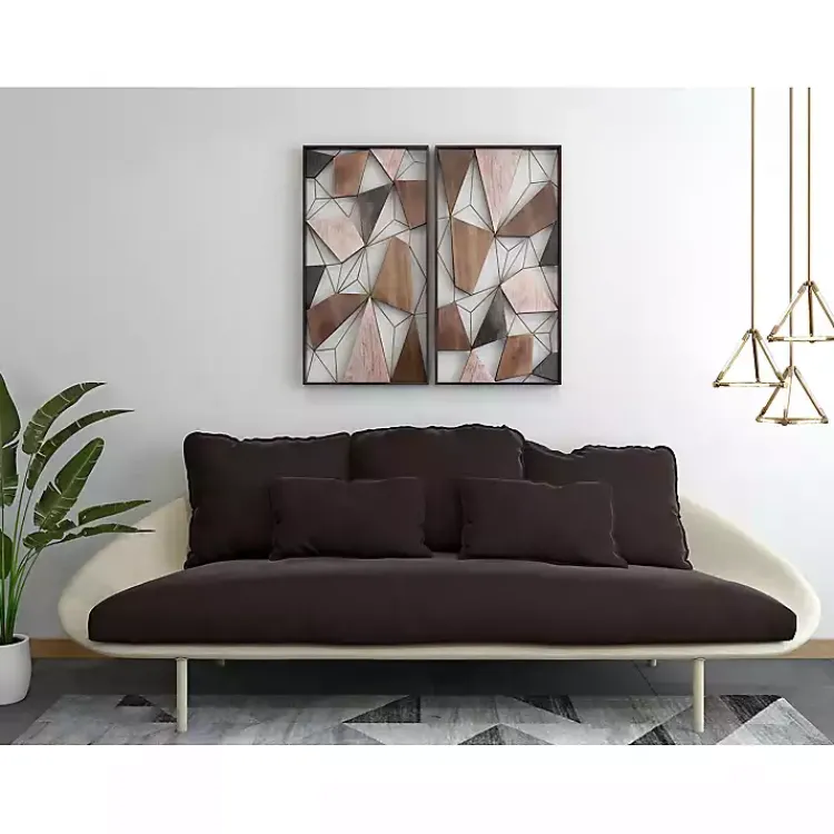 Kirklands Home Lucas Geometric Wall Plaques, Set of 2 Clearance