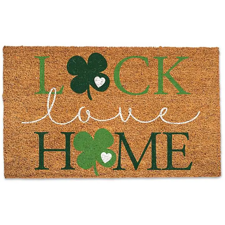 St Patricks Day Decorations>Kirklands Home Luck Love Home Doormat