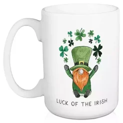 Kirklands Home Luck of the Irish Shamrocks Mugs, Set of 2 New