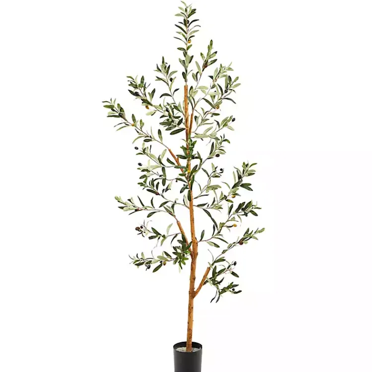 Trees & Topiaries>Kirklands Home Lucky Olive Tree in Nursery Planter, 54 in.