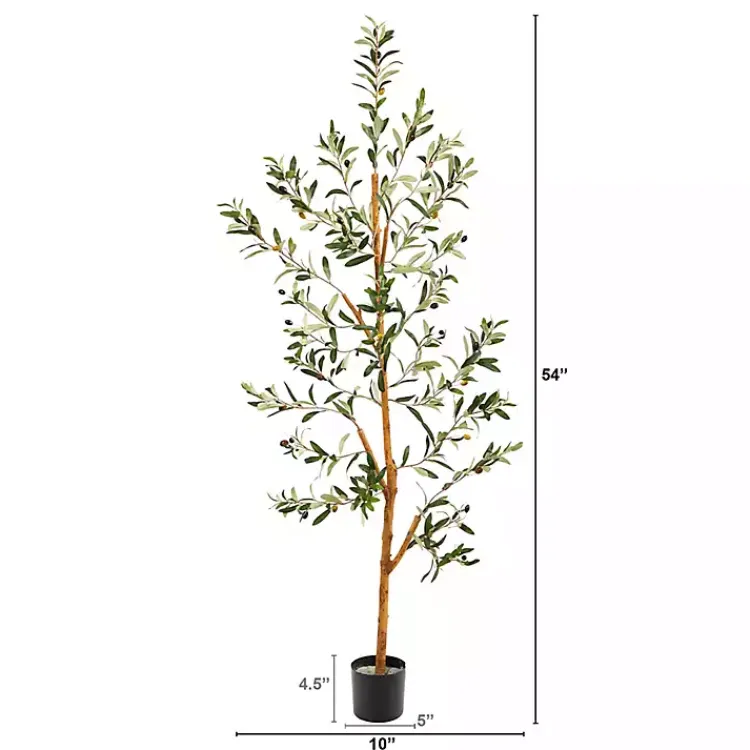 Trees & Topiaries>Kirklands Home Lucky Olive Tree in Nursery Planter, 54 in.