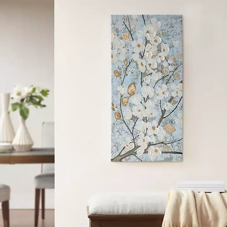 Kirklands Home Luminous Gold Foil Bloom Canvas Art Print Clearance